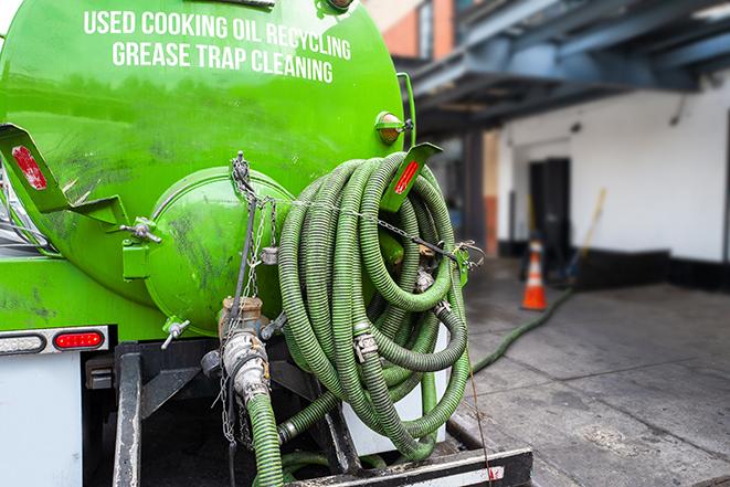 tank truck pumping out a grease trap in Abingdon IL